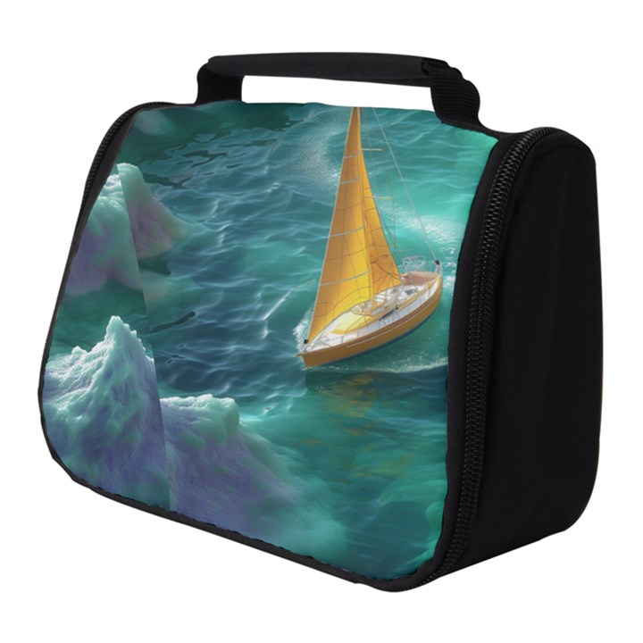 Seascape Boat Sailing Full Print Travel Pouch (Small)