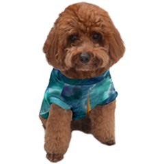 Seascape Boat Sailing Dog T-shirt by Cemarart