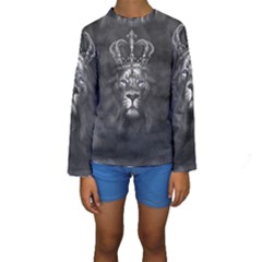 Lion King Of The Jungle Nature Kids  Long Sleeve Swimwear by Cemarart