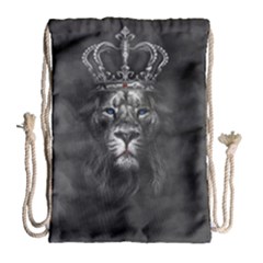 Lion King Of The Jungle Nature Drawstring Bag (large) by Cemarart