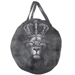 Lion King Of The Jungle Nature Giant Round Zipper Tote by Cemarart