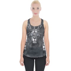 Lion King Of The Jungle Nature Piece Up Tank Top by Cemarart