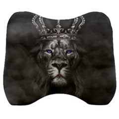 Lion King Of The Jungle Nature Velour Head Support Cushion by Cemarart