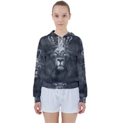 Lion King Of The Jungle Nature Women s Tie Up Sweat by Cemarart