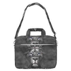 Lion King Of The Jungle Nature Macbook Pro 16  Shoulder Laptop Bag by Cemarart