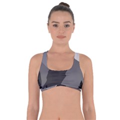 Mountain Wolf Tree Nature Moon Got No Strings Sports Bra by Cemarart