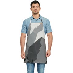 Mountain Wolf Tree Nature Moon Kitchen Apron by Cemarart