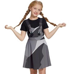 Mountain Wolf Tree Nature Moon Kids  Apron Dress by Cemarart