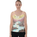 Mountain Birds River Sunset Nature Velvet Tank Top View1