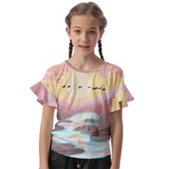 Mountain Birds River Sunset Nature Kids  Cut Out Flutter Sleeves by Cemarart