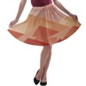 Mountains Sunset Landscape Nature A-line Skater Skirt View1