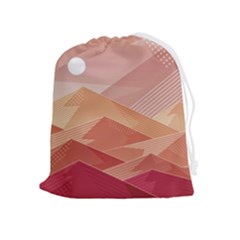 Mountains Sunset Landscape Nature Drawstring Pouch (xl) by Cemarart