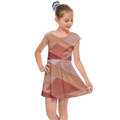 Mountains Sunset Landscape Nature Kids  Cap Sleeve Dress by Cemarart