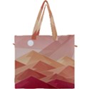 Mountains Sunset Landscape Nature Canvas Travel Bag View1