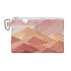 Mountains Sunset Landscape Nature Canvas Cosmetic Bag (large) by Cemarart