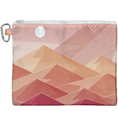 Mountains Sunset Landscape Nature Canvas Cosmetic Bag (xxxl) by Cemarart