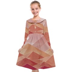 Mountains Sunset Landscape Nature Kids  Midi Sailor Dress by Cemarart