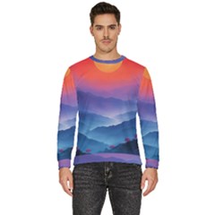 Valley Night Mountains Men s Fleece Sweatshirt by Cemarart