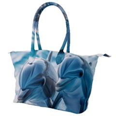 Dolphin Swimming Sea Ocean Canvas Shoulder Bag by Cemarart