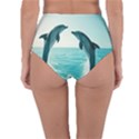 Dolphin Sea Ocean Reversible High-Waist Bikini Bottoms View2