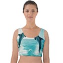 Dolphin Sea Ocean Velvet Crop Top View1