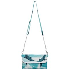 Dolphin Sea Ocean Mini Crossbody Handbag by Cemarart