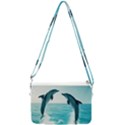 Dolphin Sea Ocean Double Gusset Crossbody Bag View1