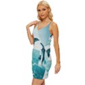 Dolphin Sea Ocean Wrap Tie Front Dress View2