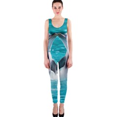 Dolphins Sea Ocean One Piece Catsuit by Cemarart