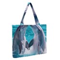 Dolphins Sea Ocean Zipper Medium Tote Bag View2