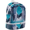 Dolphins Sea Ocean Zip Bottom Backpack View2