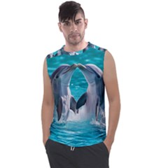 Dolphins Sea Ocean Men s Regular Tank Top by Cemarart