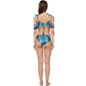 Dolphins Sea Ocean Ruffle Edge Tie Up Bikini Set	 View4