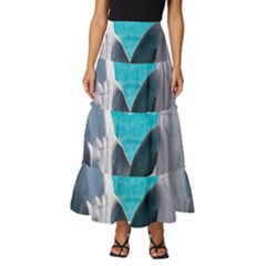 Dolphins Sea Ocean Tiered Ruffle Maxi Skirt by Cemarart