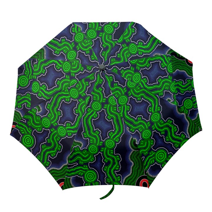 Authentic Aboriginal Art - After The Rain Folding Umbrellas