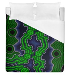 Authentic Aboriginal Art - After The Rain Duvet Cover (queen Size) by hogartharts