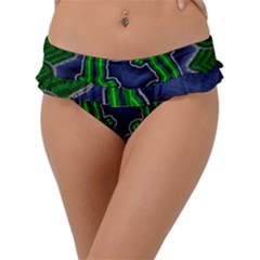 Authentic Aboriginal Art - After The Rain Frill Bikini Bottoms by hogartharts