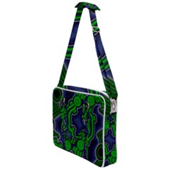 Authentic Aboriginal Art - After The Rain Cross Body Office Bag by hogartharts