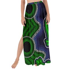 Authentic Aboriginal Art - After The Rain Maxi Chiffon Tie-up Sarong by hogartharts