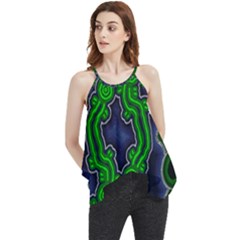 Authentic Aboriginal Art - After The Rain Flowy Camisole Tank Top by hogartharts