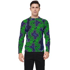 Authentic Aboriginal Art - After The Rain Men s Long Sleeve Rash Guard by hogartharts