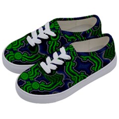 Authentic Aboriginal Art - After The Rain Kids  Classic Low Top Sneakers by hogartharts