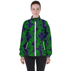 Authentic Aboriginal Art - After The Rain Women s High Neck Windbreaker by hogartharts