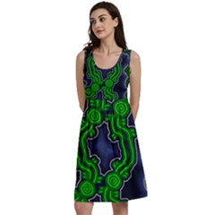 Authentic Aboriginal Art - After The Rain Classic Skater Dress by hogartharts