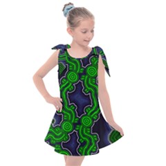 Authentic Aboriginal Art - After The Rain Kids  Tie Up Tunic Dress by hogartharts