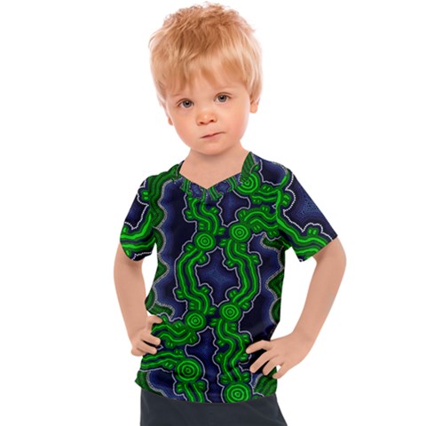 Authentic Aboriginal Art - After The Rain Kids  Sports T-shirt by hogartharts