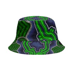 Authentic Aboriginal Art - After The Rain Inside Out Bucket Hat by hogartharts