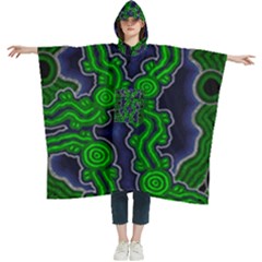 Authentic Aboriginal Art - After The Rain Women s Hooded Rain Ponchos by hogartharts