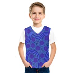 Authentic Aboriginal Art - Rivers Around Us Kids  Basketball Tank Top by hogartharts