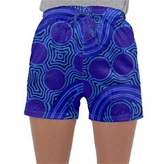 Authentic Aboriginal Art - Rivers Around Us Sleepwear Shorts by hogartharts